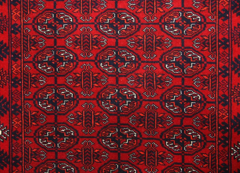 Løper Afghansk teppe - Bukhara - 290 x 81 cm - rød