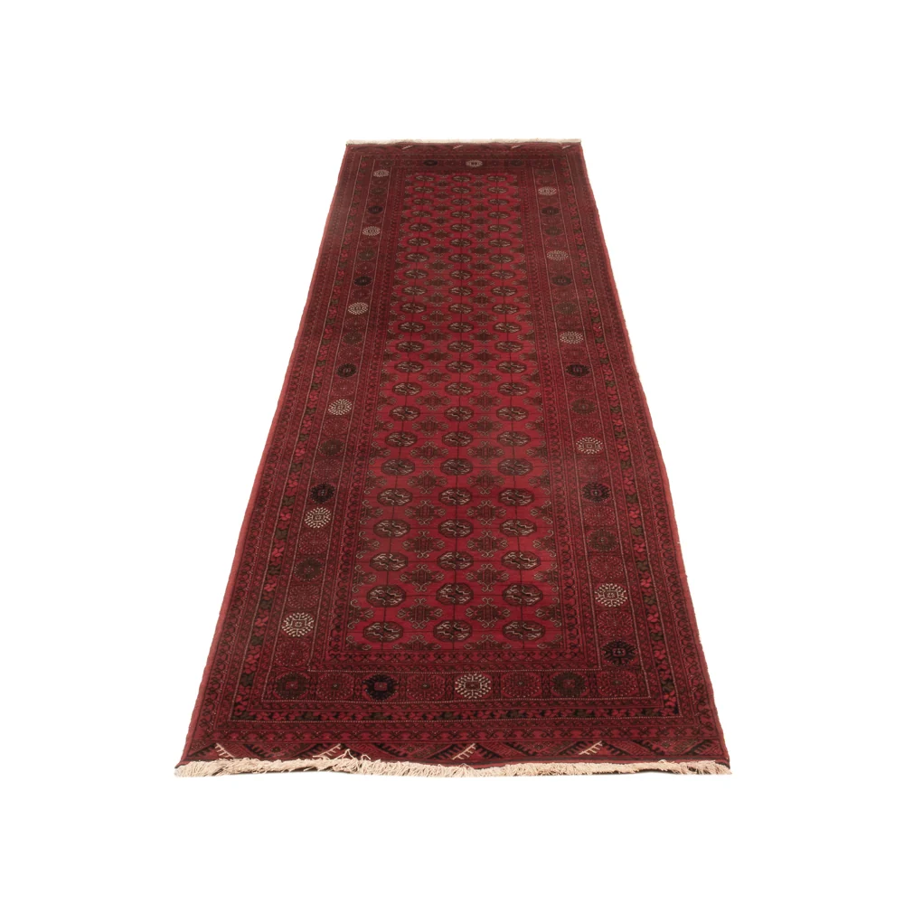 Løper Afghansk teppe - Bukhara - 296 x 78 cm - rød