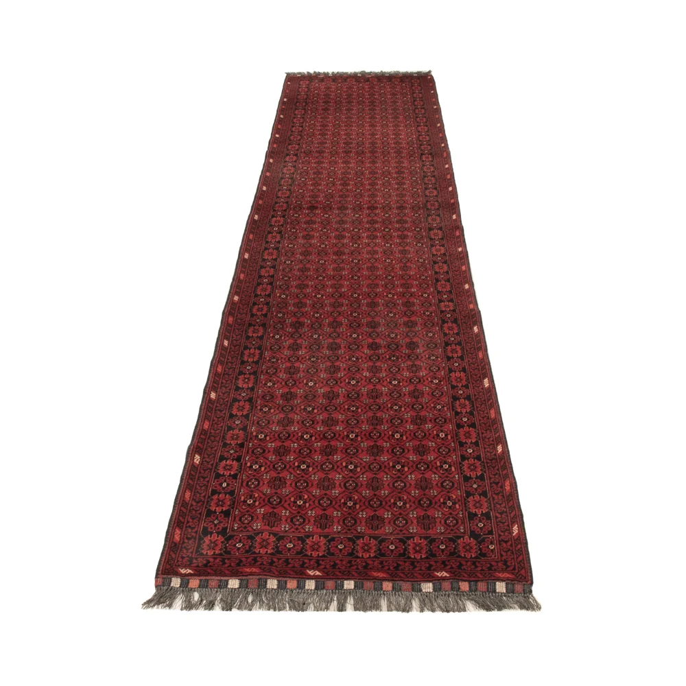 Løper Afghansk teppe - Bukhara - 332 x 76 cm - rød