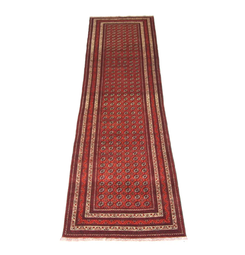 Løper Afghansk teppe - Bukhara - 339 x 84 cm - rød
