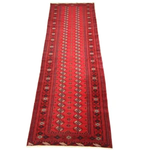 Løper Afghansk teppe - Bukhara - 352 x 96 cm - rød