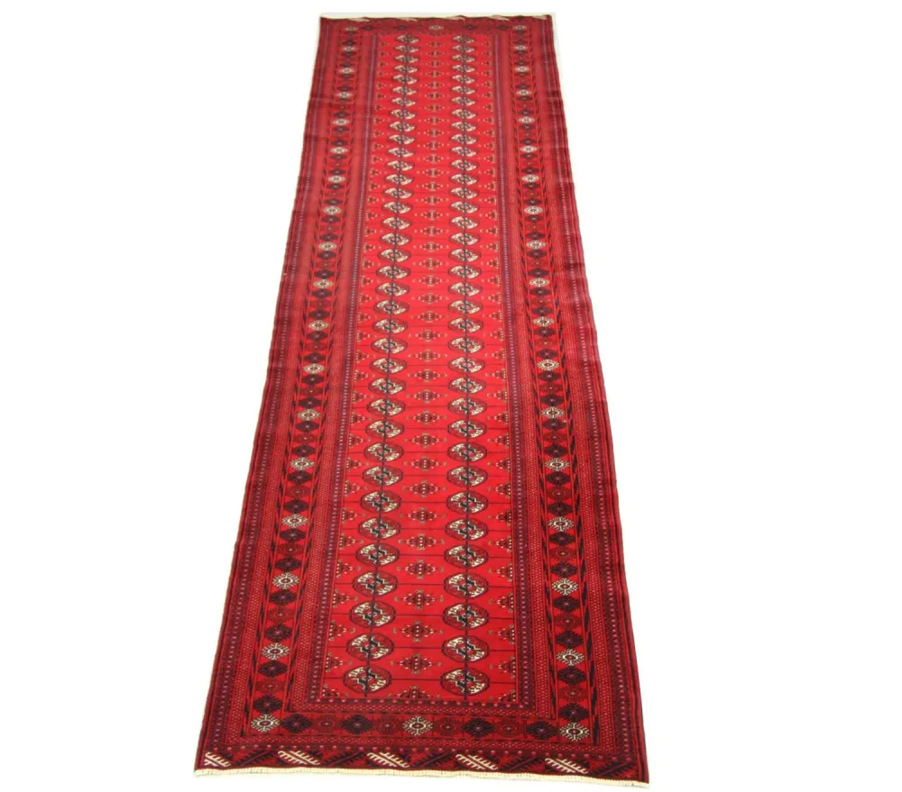 Løper Afghansk teppe - Bukhara - 352 x 96 cm - rød