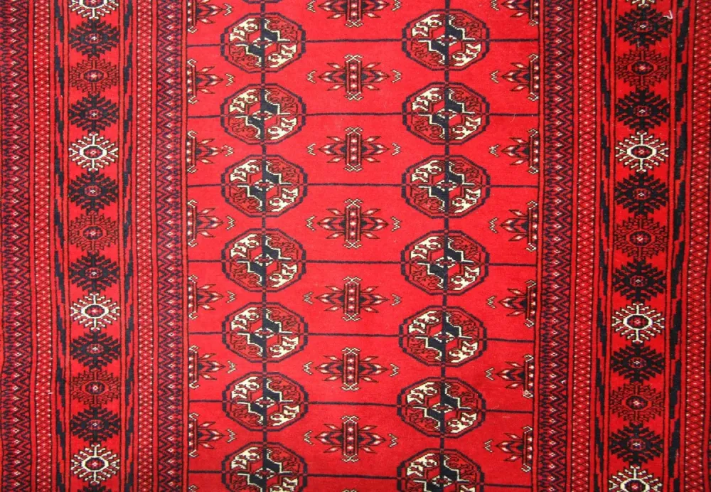 Løper Afghansk teppe - Bukhara - 352 x 96 cm - rød