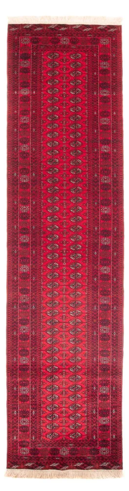 Løper Afghansk teppe - Bukhara - 380 x 90 cm - rød