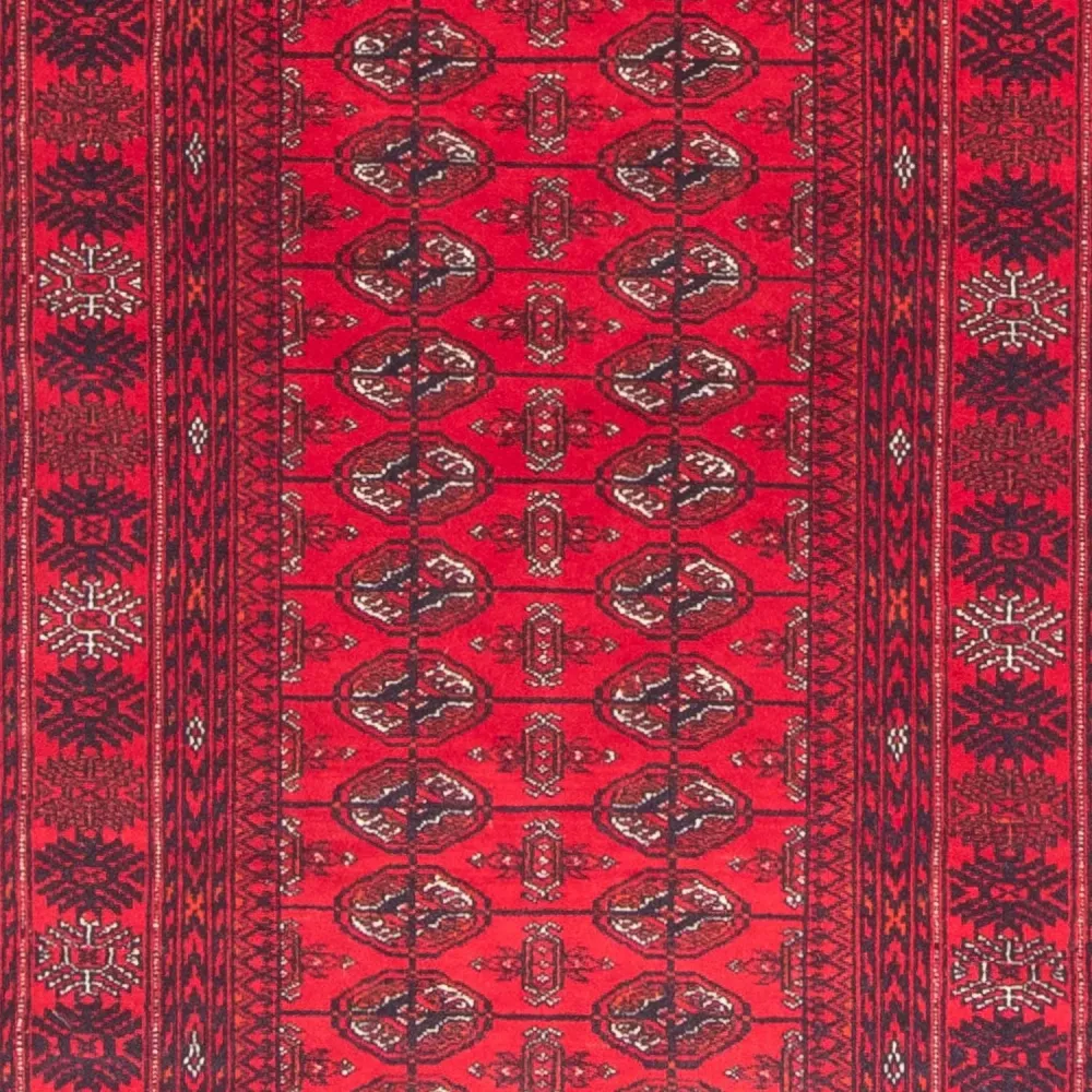 Løper Afghansk teppe - Bukhara - 380 x 90 cm - rød