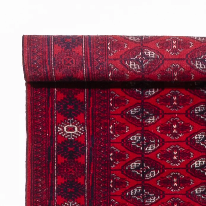 Løper Afghansk teppe - Bukhara - 397 x 86 cm - rød