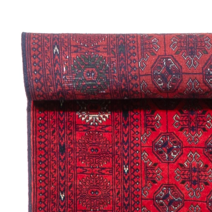 Løper Afghansk teppe - Bukhara - 479 x 89 cm - rød