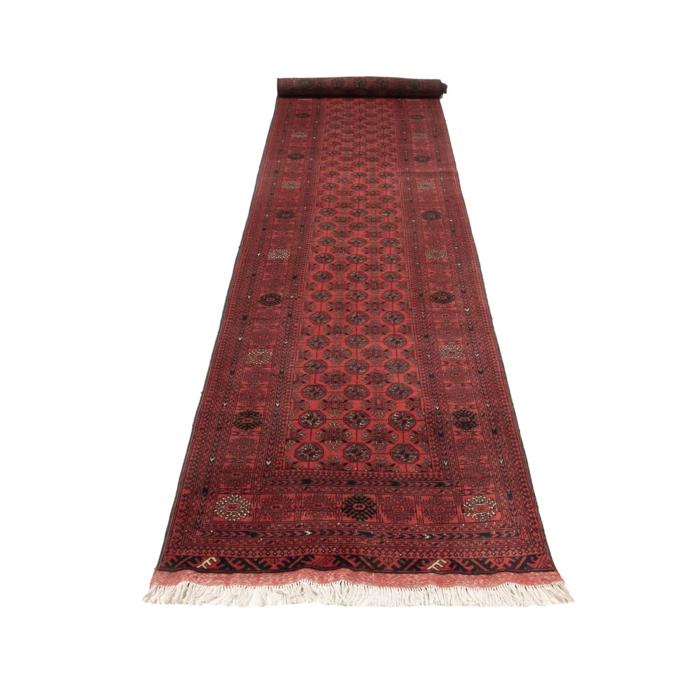 Løper Afghansk teppe - Bukhara - 479 x 89 cm - rød