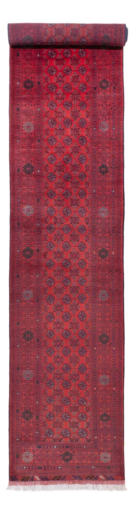 Løper Afghansk teppe - Bukhara - 479 x 89 cm - rød
