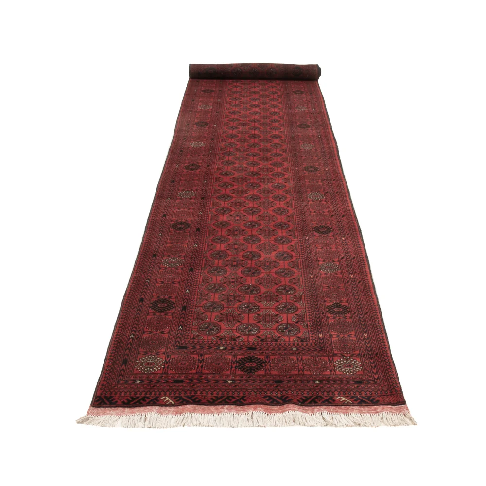 Løper Afghansk teppe - Bukhara - 479 x 89 cm - rød