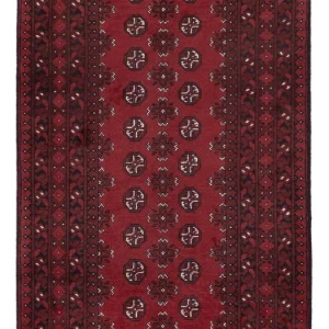 Løper Afghansk teppe - Filpa - 190 x 98 cm - mørk rød