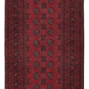 Løper Afghansk teppe - Filpa - 194 x 99 cm - mørk rød