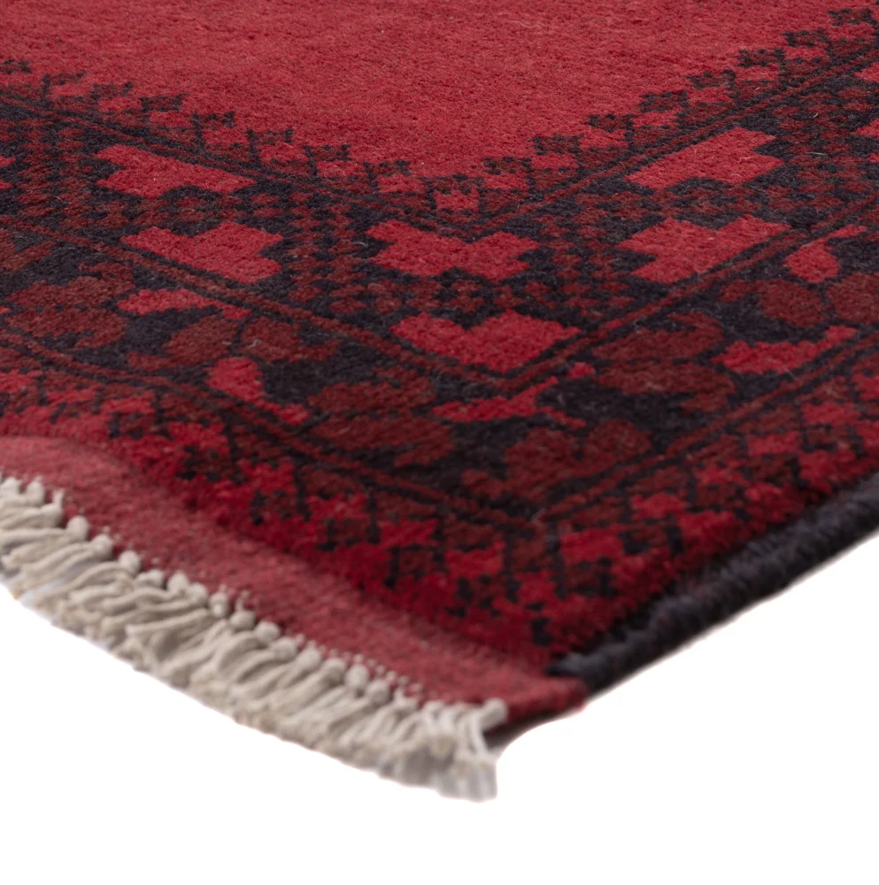 Løper Afghansk teppe - Filpa - 293 x 80 cm - rød