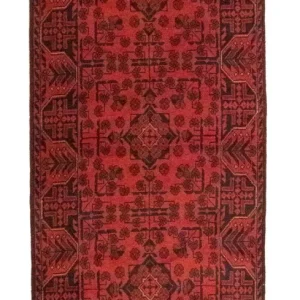 Løper Afghanske tepper - Kunduz - 189 x 75 cm - rød