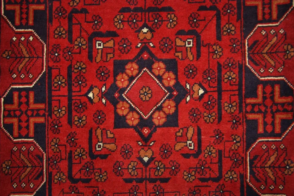 Løper Afghanske tepper - Kunduz - 286 x 75 cm - rød