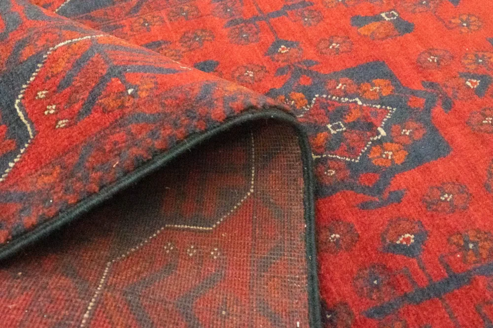 Løper Afghanske tepper - Kunduz - 296 x 77 cm - rød