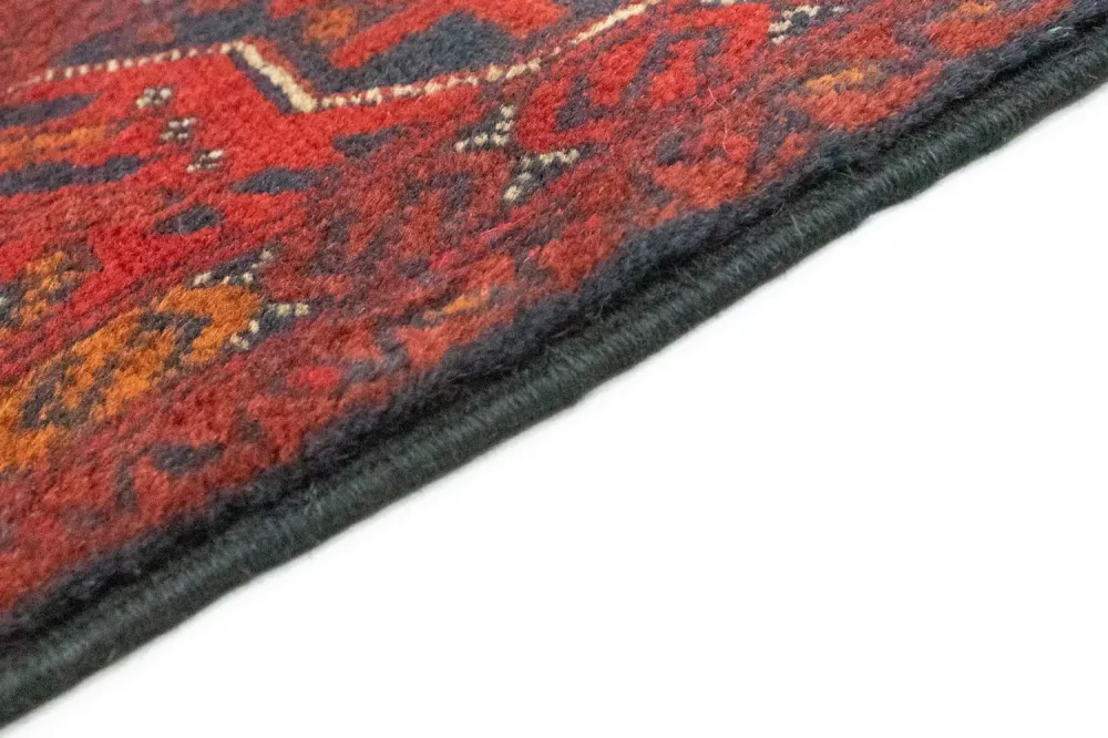 Løper Afghanske tepper - Kunduz - 297 x 74 cm - rød