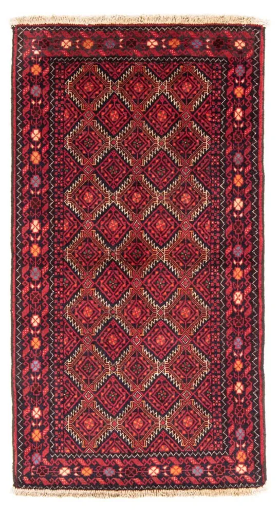 Løper Balutsj-teppe - 175 x 95 cm - rød