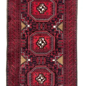 Løper Balutsj-teppe - 175 x 95 cm - mørk rød