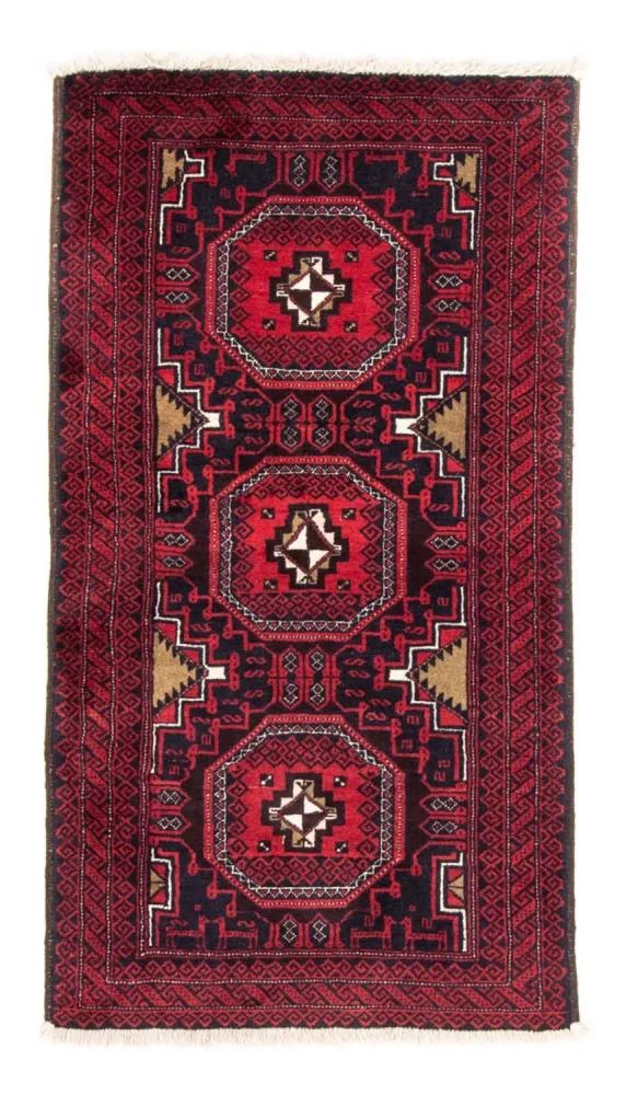 Løper Balutsj-teppe - 175 x 95 cm - mørk rød