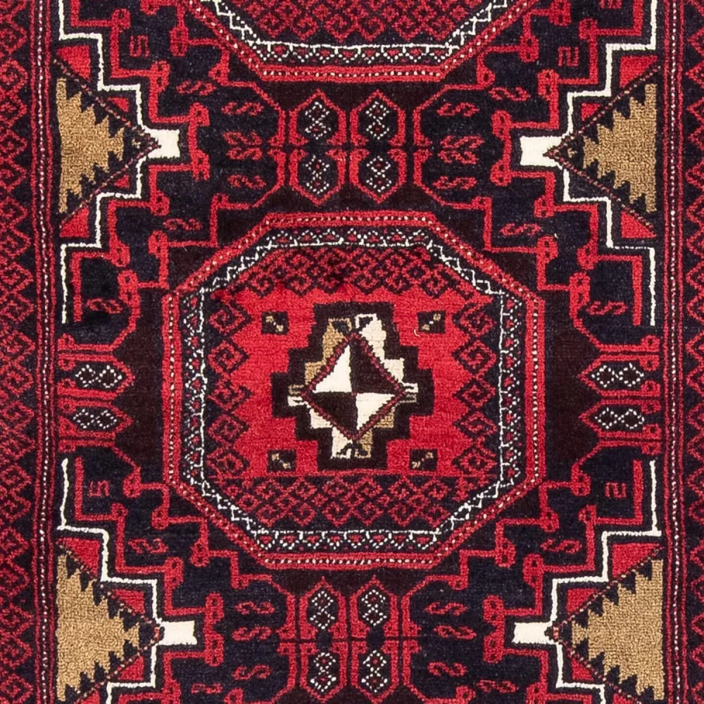 Løper Balutsj-teppe - 175 x 95 cm - mørk rød