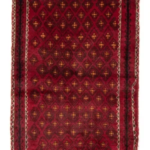 Løper Balutsj-teppe - 182 x 103 cm - mørk rød