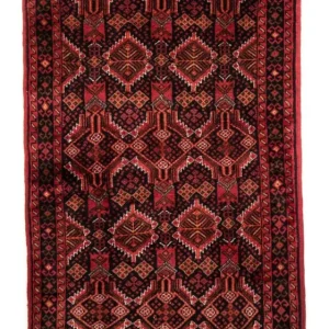 Løper Balutsj-teppe - 184 x 96 cm - mørk rød