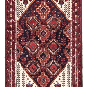 Løper Balutsj-teppe - 185 x 103 cm - mørkeblå