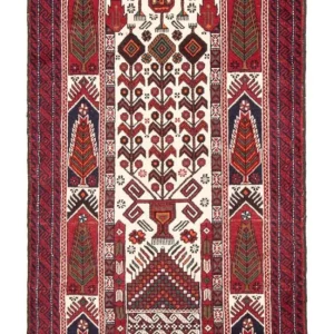 Løper Balutsj-teppe - 187 x 100 cm - beige