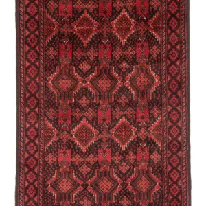 Løper Balutsj-teppe - 187 x 99 cm - rød
