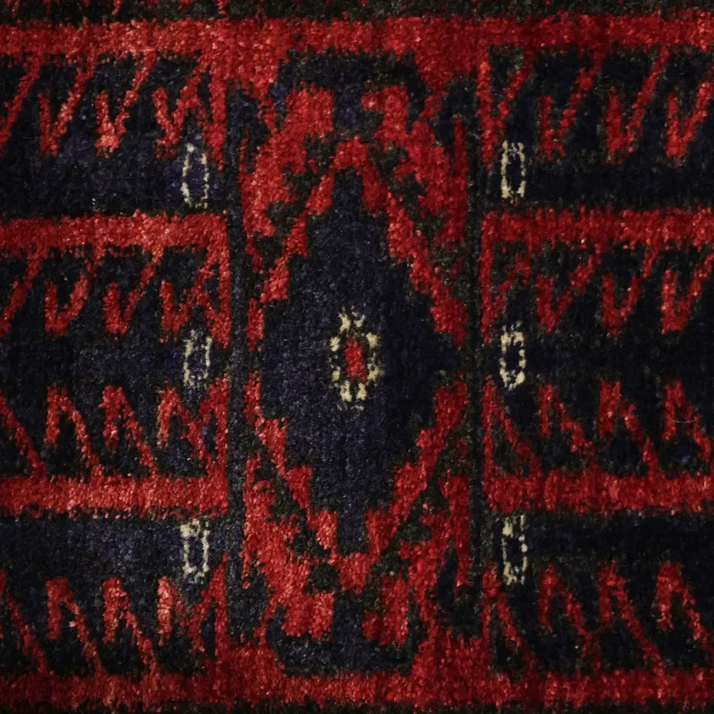 Løper Balutsj-teppe - 188 x 99 cm - mørk rød