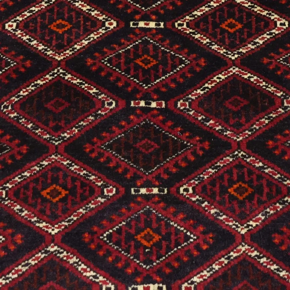 Løper Balutsj-teppe - 190 x 103 cm - mørk rød