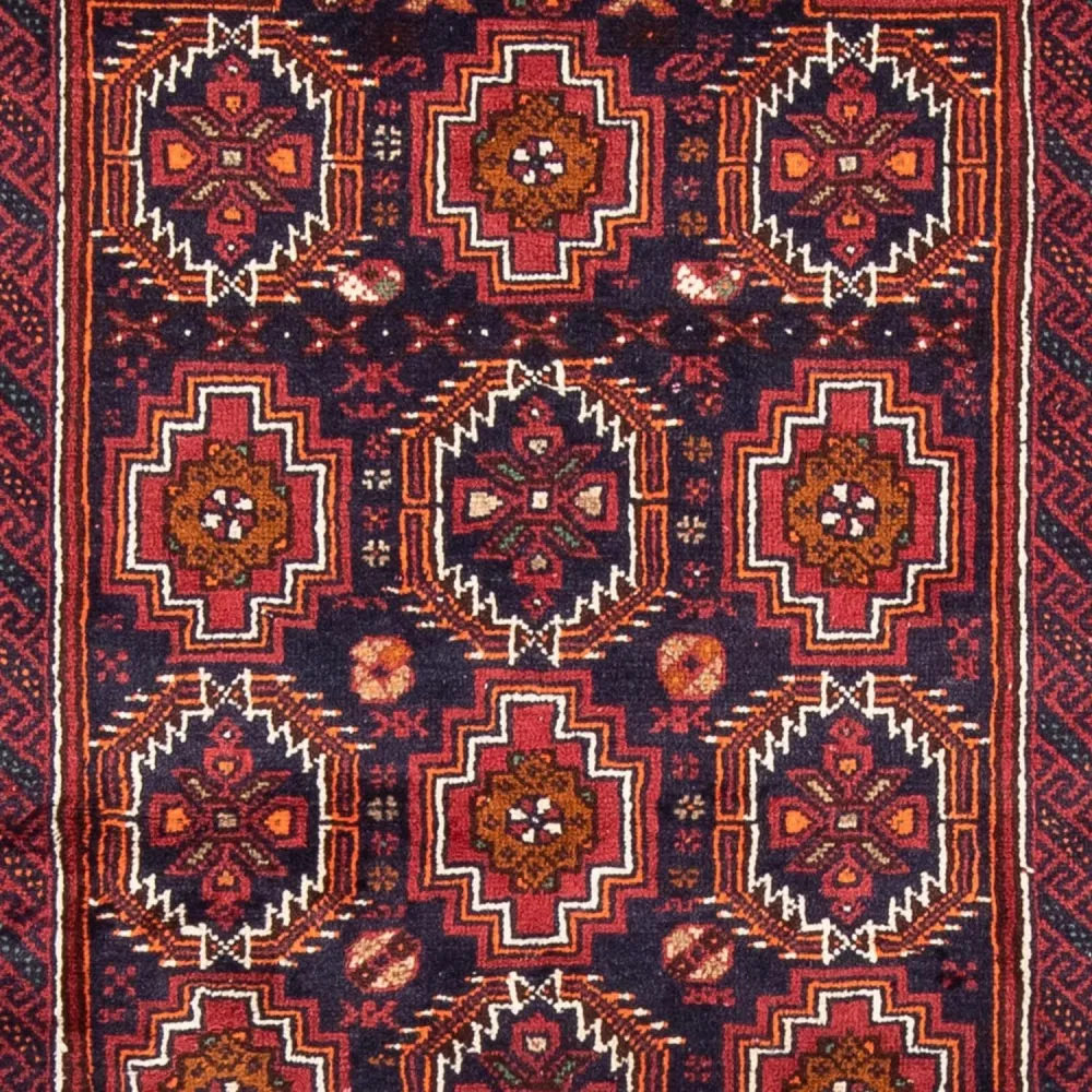 Løper Balutsj-teppe - 193 x 101 cm - rød