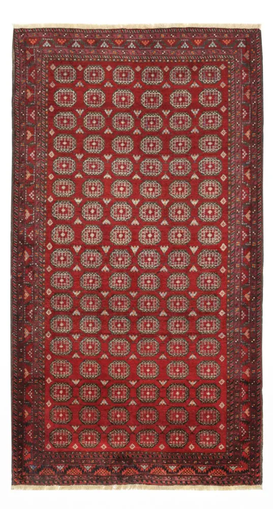 Løper Balutsj-teppe - 193 x 108 cm - mørk rød