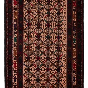 Løper Balutsj-teppe - 193 x 112 cm - lys rød