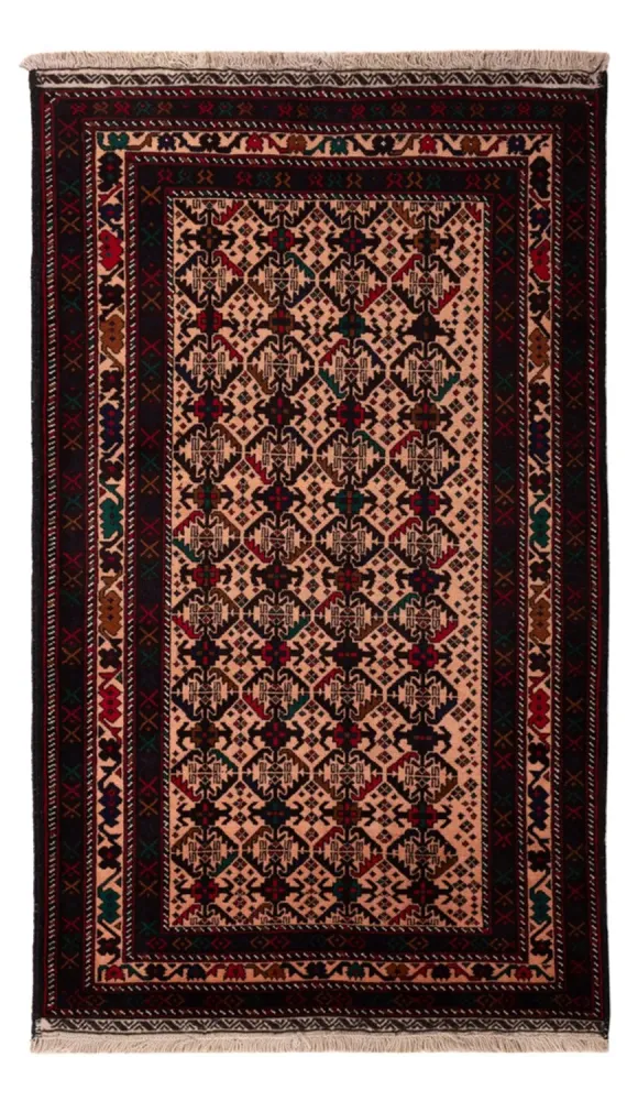 Løper Balutsj-teppe - 193 x 112 cm - lys rød