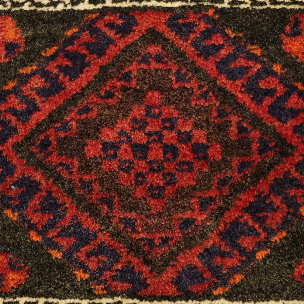 Løper Balutsj-teppe - 194 x 102 cm - mørk rød