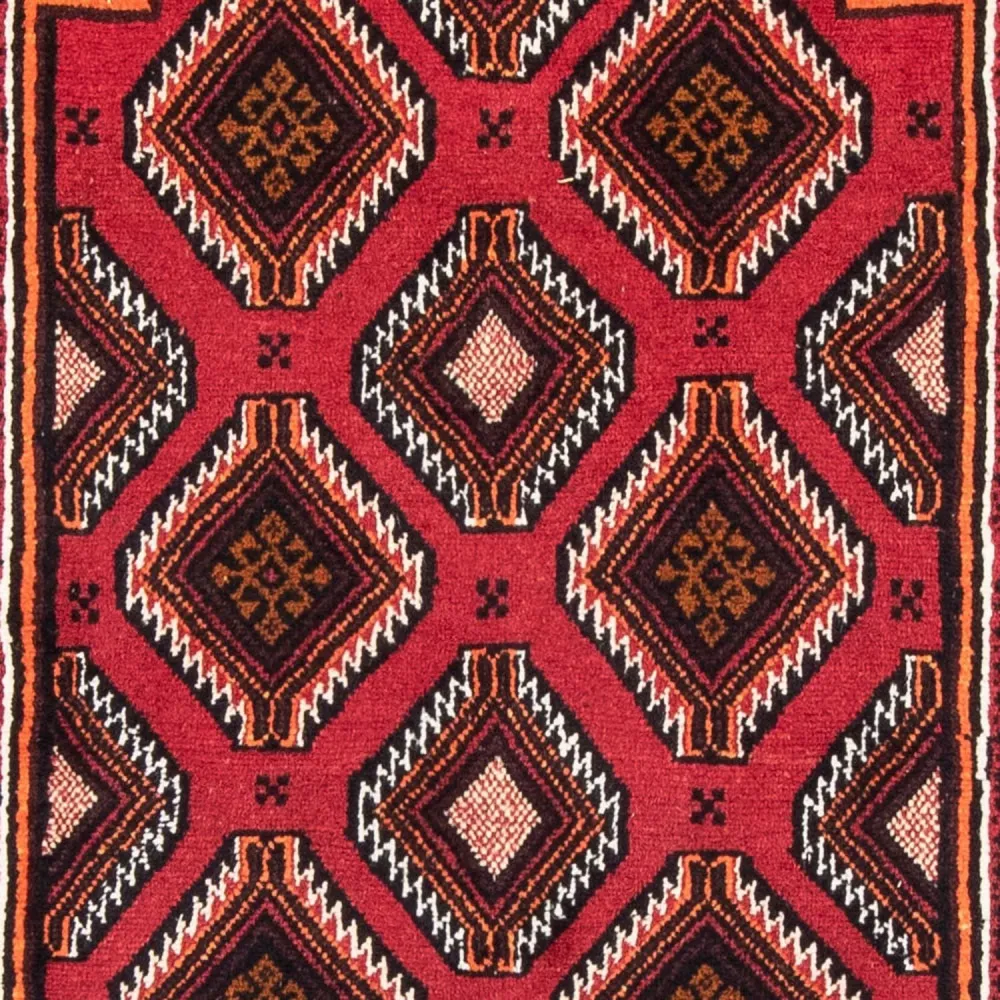 Løper Balutsj-teppe - 194 x 104 cm - rød
