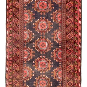 Løper Balutsj-teppe - 194 x 105 cm - lys rød