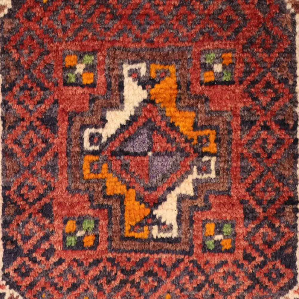 Løper Balutsj-teppe - 194 x 98 cm - mørk rød