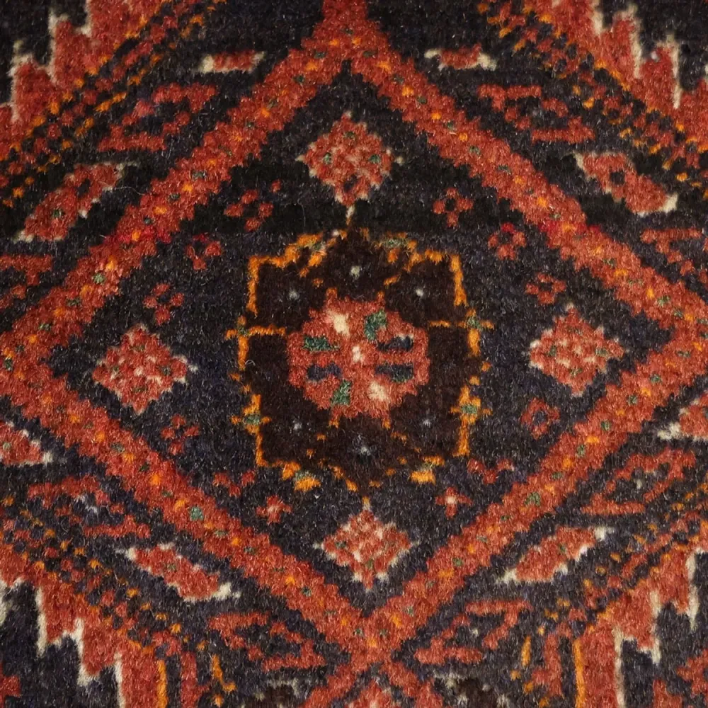 Løper Balutsj-teppe - 194 x 97 cm - mørk rød