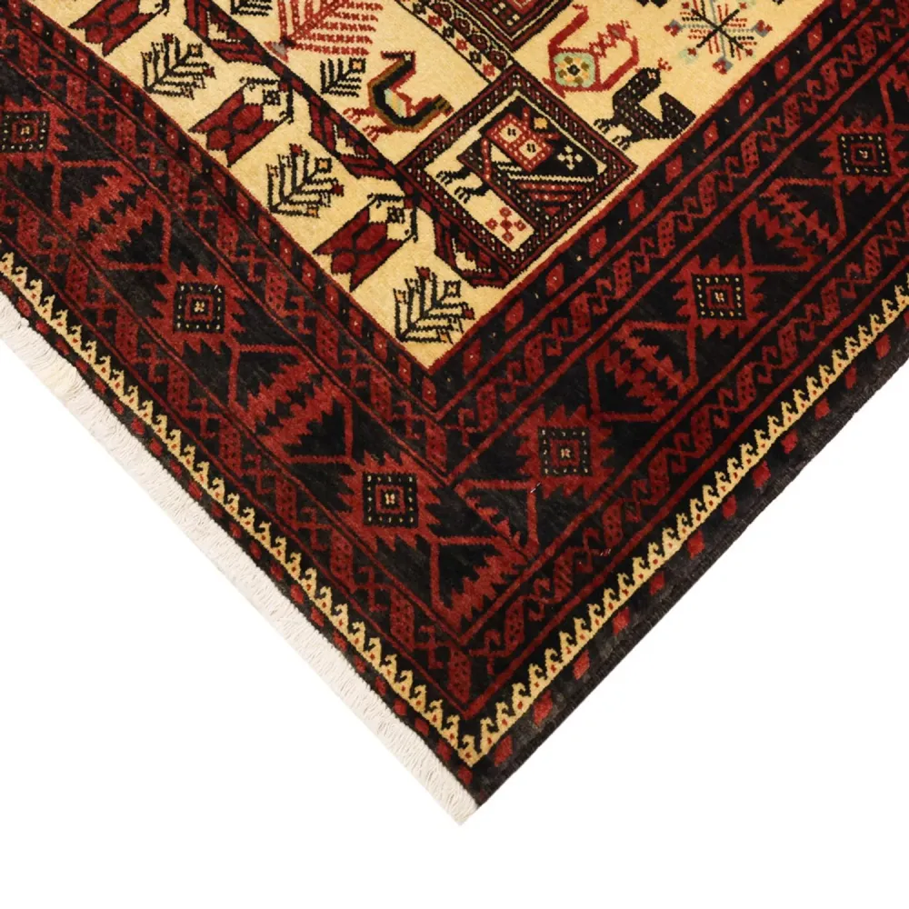 Løper Balutsj-teppe - 196 x 103 cm - beige