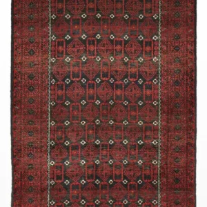 Løper Balutsj-teppe - 196 x 107 cm - mørk rød