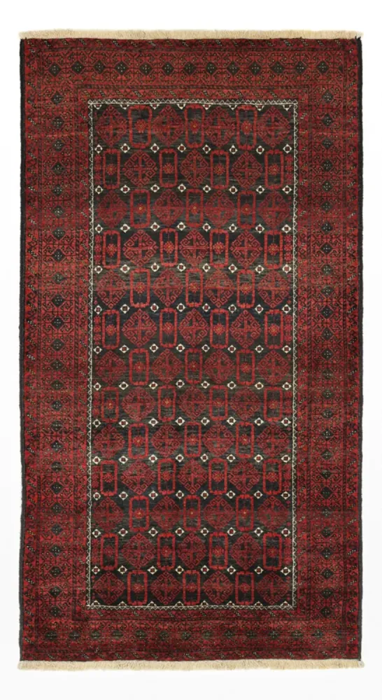 Løper Balutsj-teppe - 196 x 107 cm - mørk rød