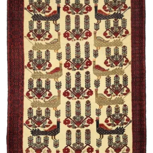 Løper Balutsj-teppe - 196 x 109 cm - beige