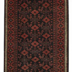 Løper Balutsj-teppe - 197 x 105 cm - mørk rød