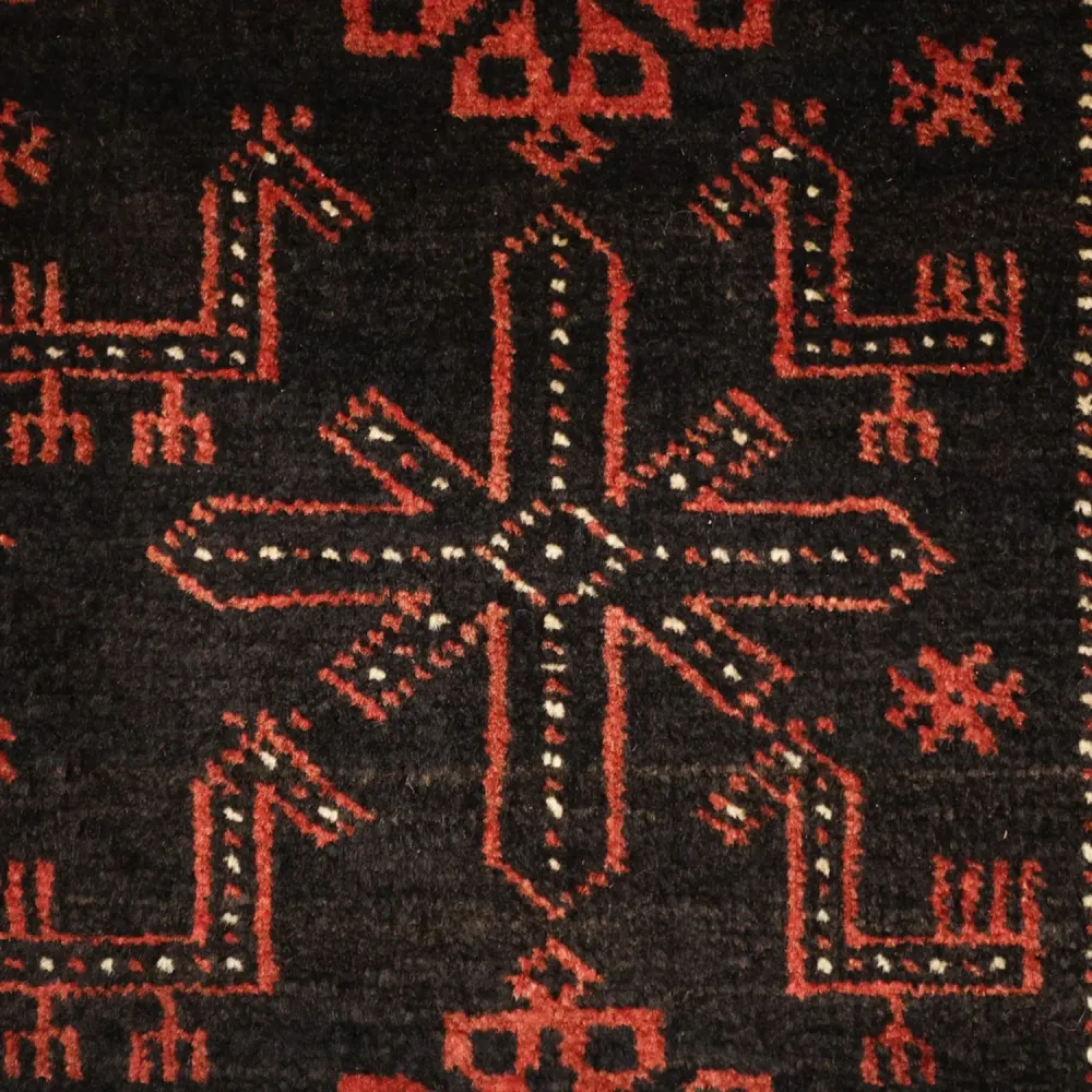 Løper Balutsj-teppe - 197 x 105 cm - mørk rød