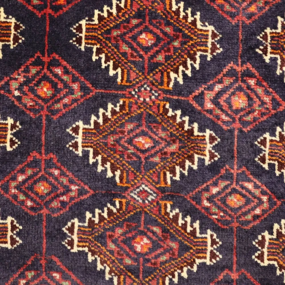 Løper Balutsj-teppe - 197 x 106 cm - mørk rød