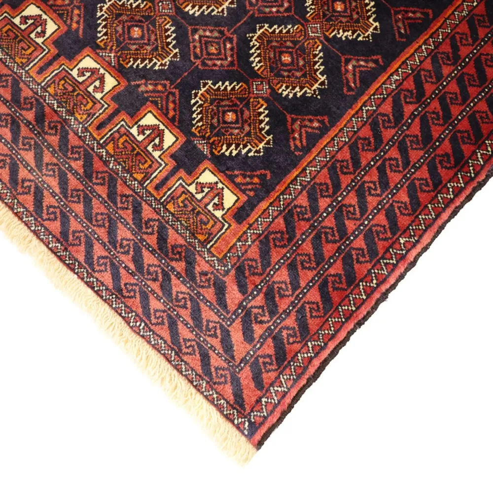 Løper Balutsj-teppe - 197 x 106 cm - mørk rød