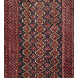 Løper Balutsj-teppe - 197 x 106 cm - mørk rød